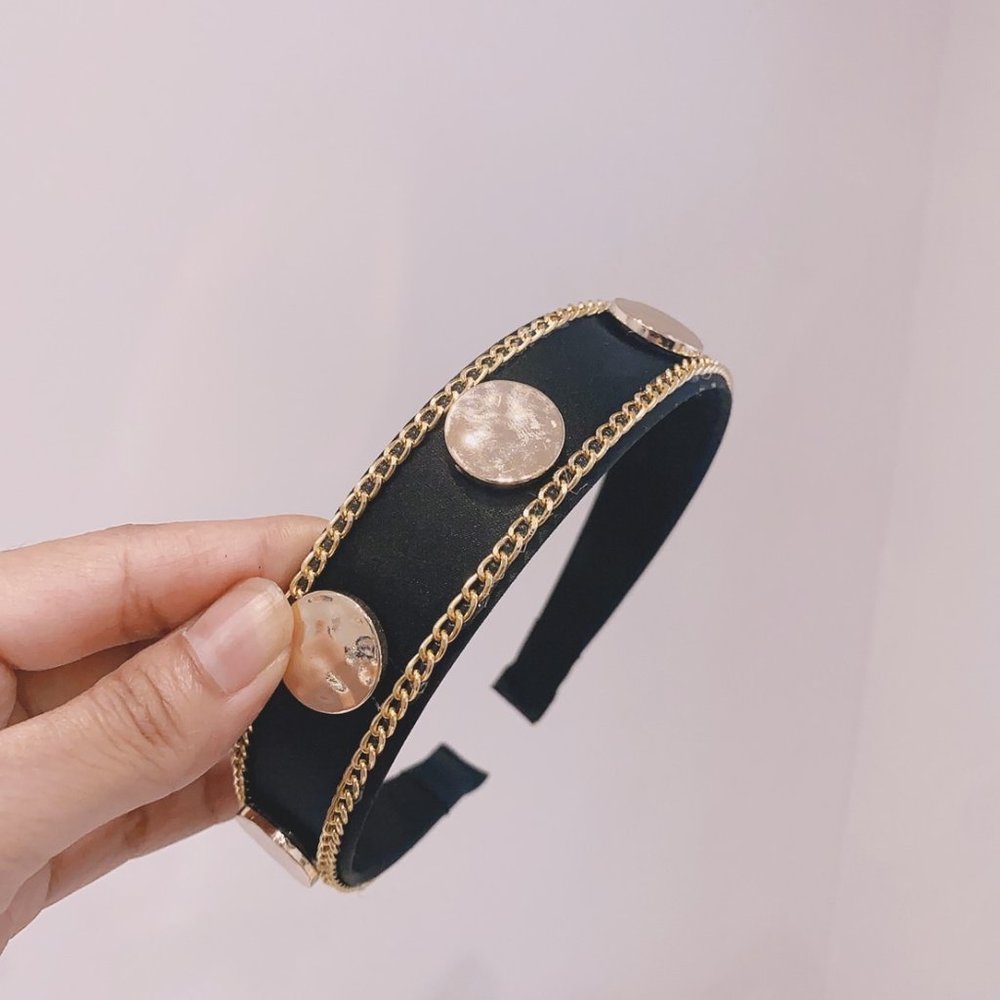 Comfortable Headband Golden Butterfly Rhinestone Luxury Headwear